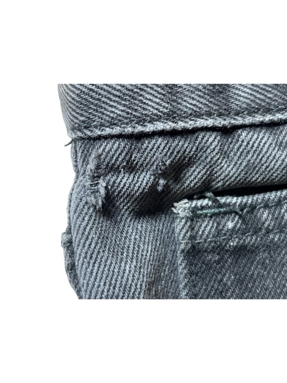 Vintage Jordache Black Denim Shorts Raw Hem Juniors 7/8 Used Y2K - Picture 14 of 14